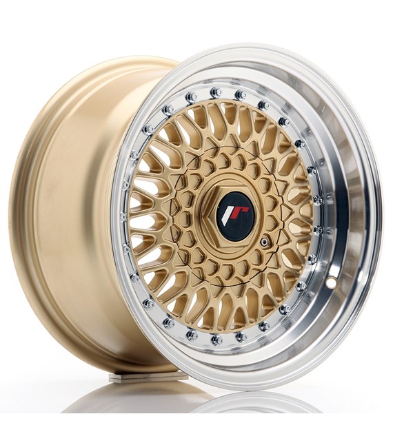 JR Wheels JR9 15x8 ET15 4x100/114 Gold w/Machined Lip