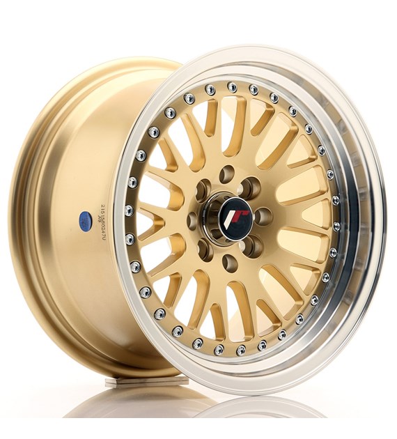 JR Wheels JR10 15x8 ET15 4x100/114 Gold w/Machined Lip