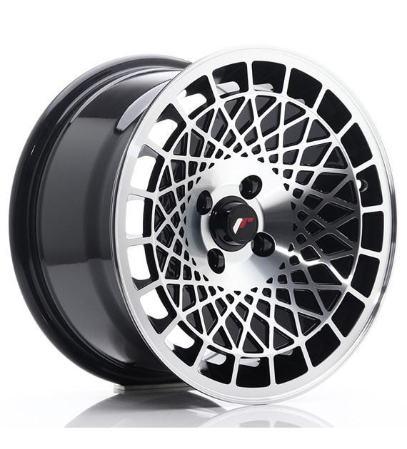 JR Wheels JR14 15x8 ET20 4x100 Gloss Black Machined Face