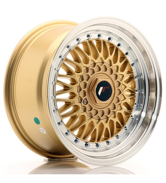 JR Wheels JR9 16x8 ET25 4x100/108 Gold w/Machined Lip