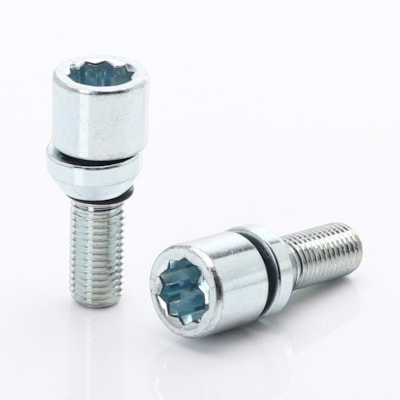 Set of 20 SILVER Changeable star bolts 12x1,25 + Key