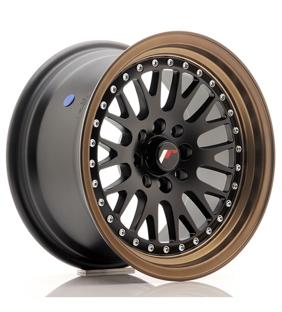 JR Wheels JR10 15x8 ET20 4x100/108 Matt Black w/Bronze Lip