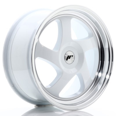 JR Wheels JR15 17x8 ET35 BLANK White w/ Machined Lip