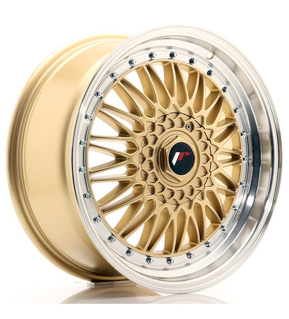 JR Wheels JR9 18x8 ET35-40 BLANK Gold w/Machined Lip