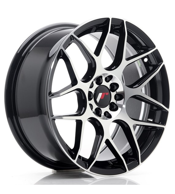 JR Wheels JR18 17x8 ET35 5x100/114 Gloss Black Machined