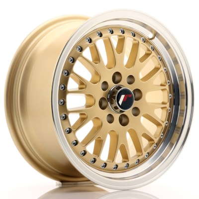 JR Wheels JR10 15x7 ET30 4x100/108 Gold w/ Machined Lip