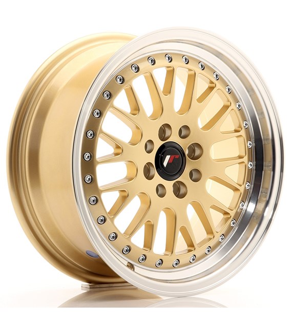 JR Wheels JR10 16x7 ET30 4x100/108 Gold w/Machined Lip