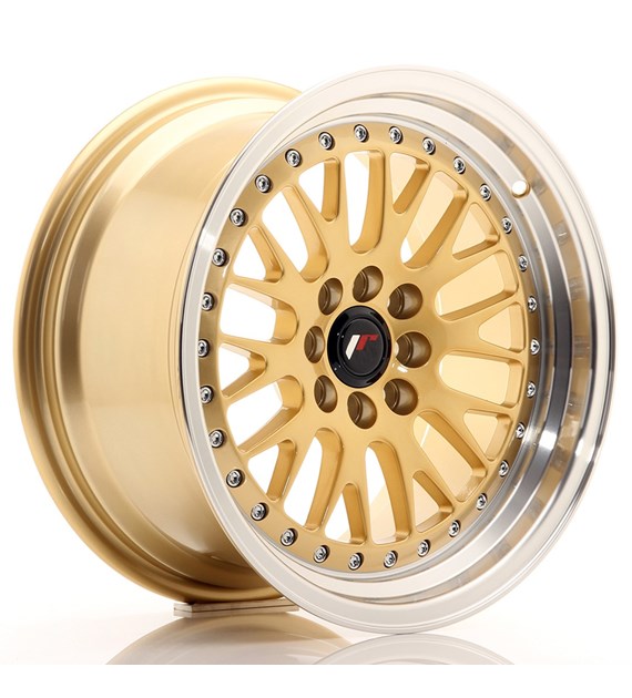 JR Wheels JR10 16x8 ET20 4x100/108 Gold w/Machined Lip