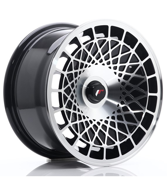 JR Wheels JR14 15x8 ET20-25 Blank Gloss Black Machined Face