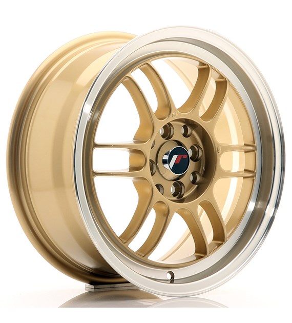 JR Wheels JR7 16x7 ET38 4x100/114 Gold w/Machined Lip