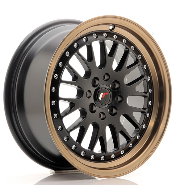 JR Wheels JR10 16x7 ET30 4x100/108 Matt Black w/Bronze Lip