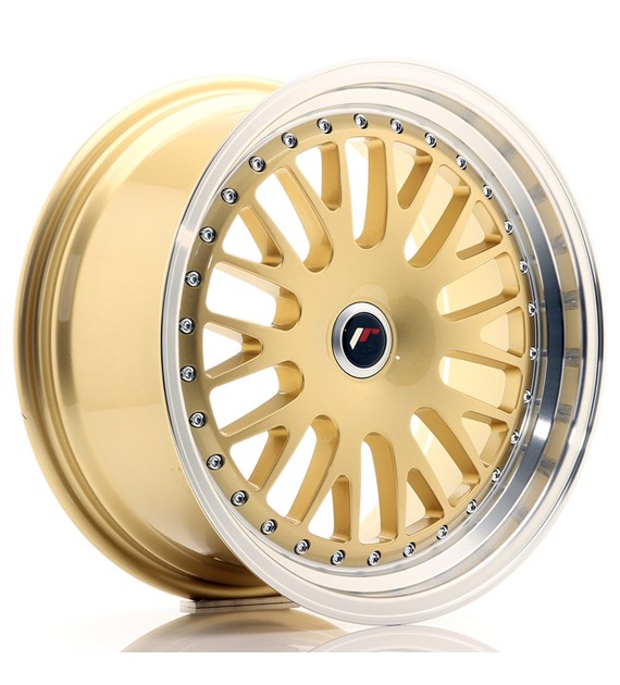 JR Wheels JR10 17x8 ET35 Blank Gold w/Machined Lip