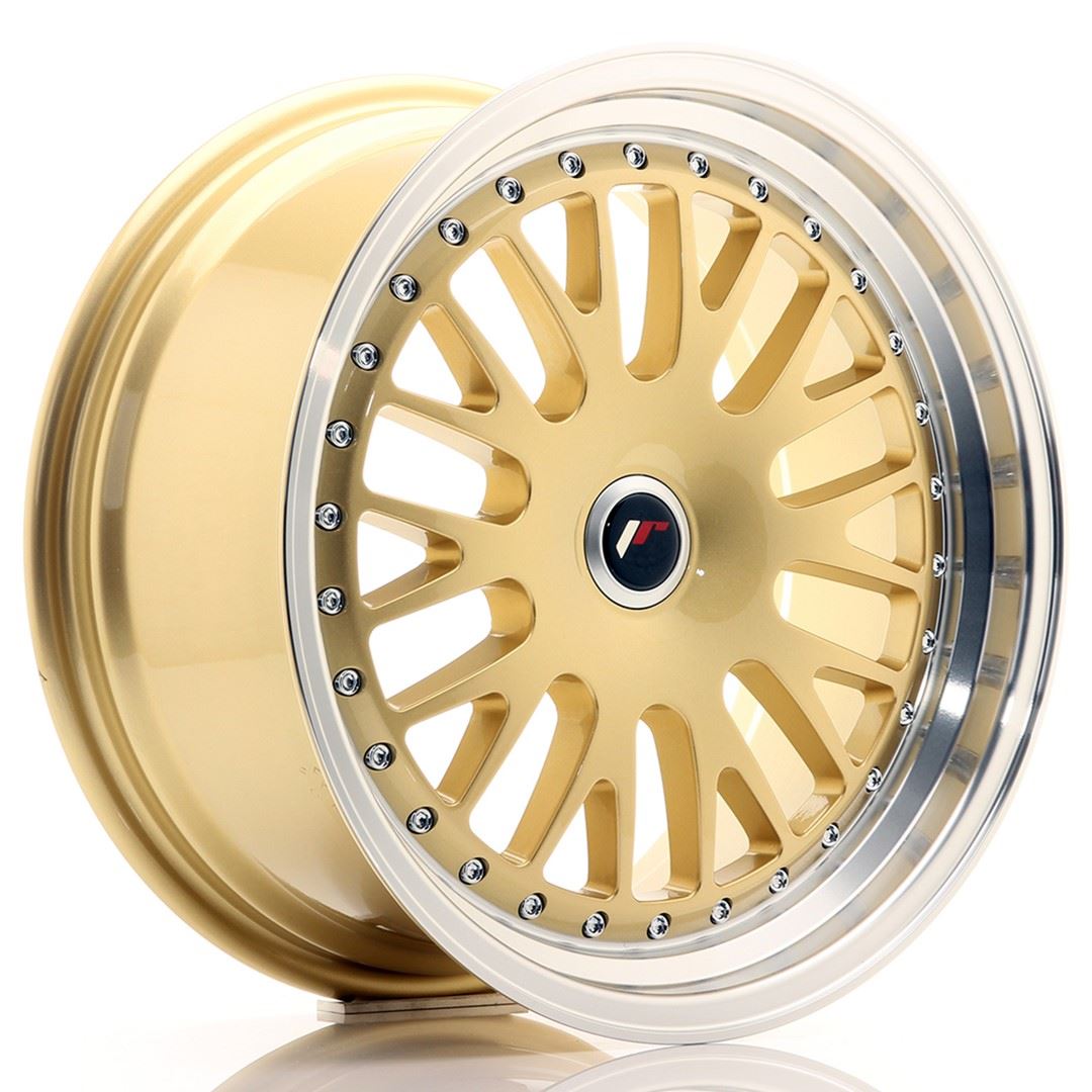 JR Wheels JR10 17x8 ET35 Blank Gold w/Machined Lip