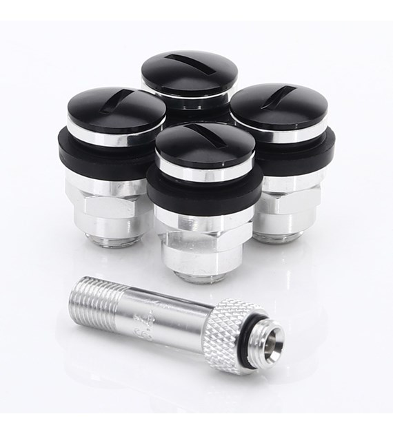 Set of Flat aluminum air valves JR v1 - BLACK