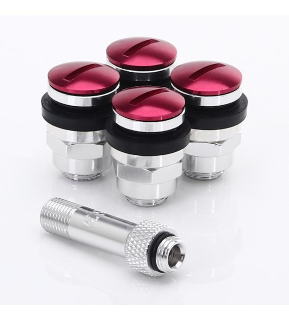 Set of Flat aluminum air valves JR v1 - RED