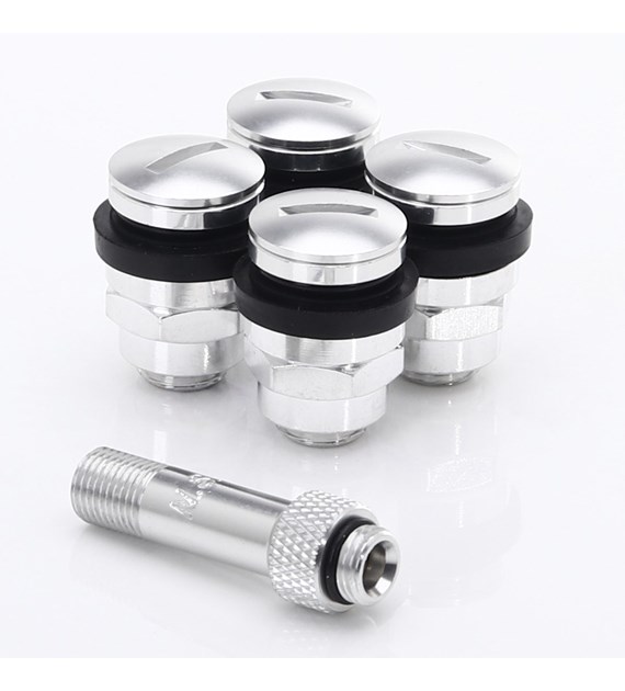 Set of Flat aluminum air valves JR v1 - SILVER.