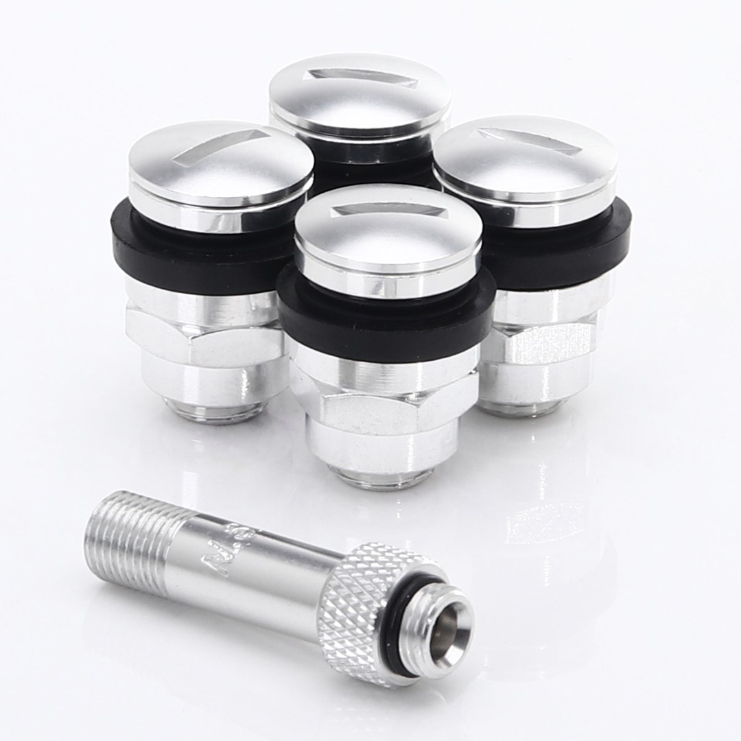 Set of Flat aluminum air valves JR v1 - SILVER