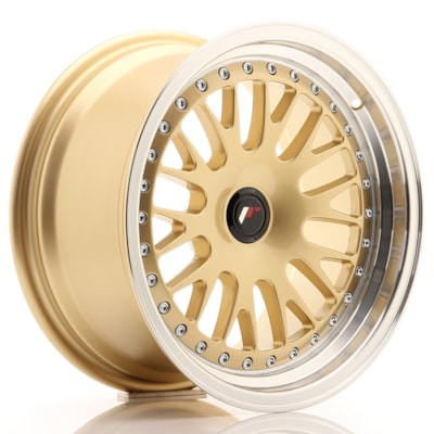 JR Wheels JR10 16x8 ET20 BLANK Gold w/ Machined Lip