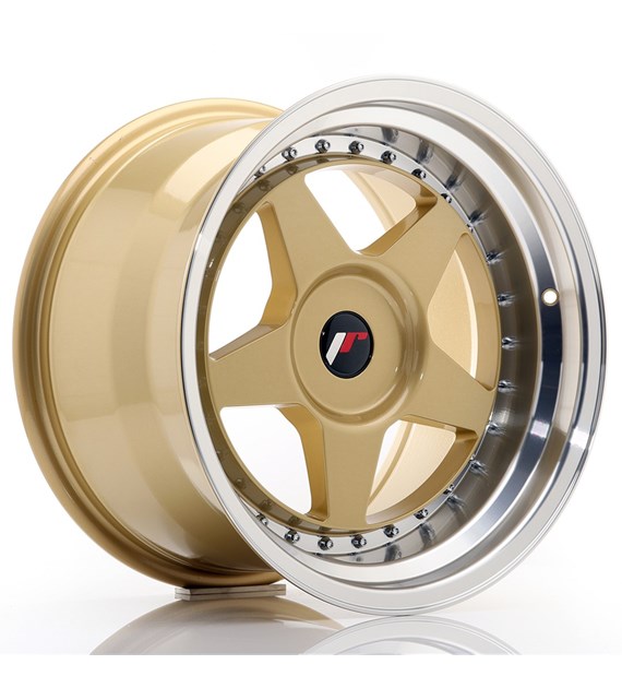 JR Wheels JR6 17x10 ET20 BLANK Gold w/Machined Lip