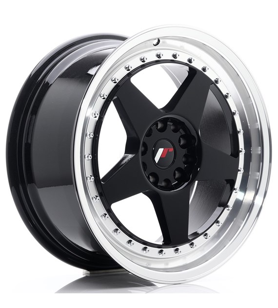 JR Wheels JR6 18x8,5 ET22 5x114,3/120 Glossy Black w/Machined Lip