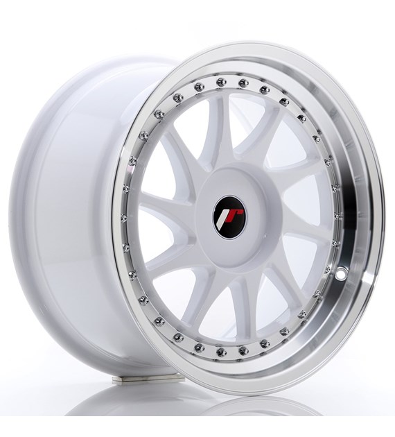 JR Wheels JR26 17x9 ET20-35 BLANK White w/Machined Lip