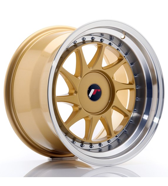 JR Wheels JR26 17x10 ET20-25 BLANK Gold w/Machined Lip