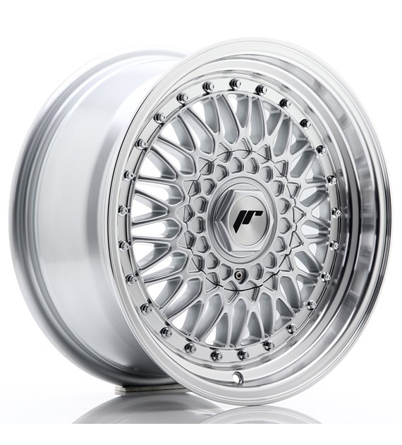 JR Wheels JR9 16x7,5 ET25 4x100/108 Silver w/Machined Lip+Silver Rivets