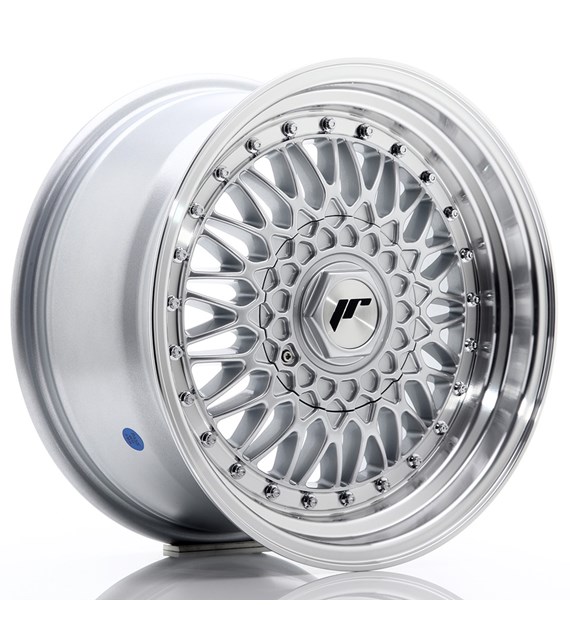 JR Wheels JR9 16x8 ET25 4x100/108 Silver w/Machined Lip+Silver Rivets