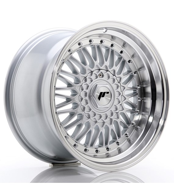 JR Wheels JR9 17x10 ET20 5x112/120 Silver w/Machined Lip+Silver Rivets