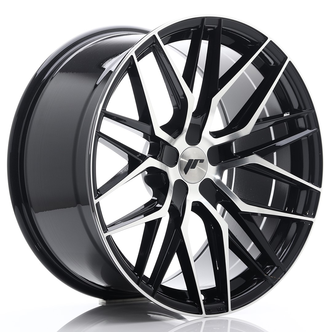 JR Wheels JR28 20x10 ET20-40 5H BLANK Gloss Black Machined Face