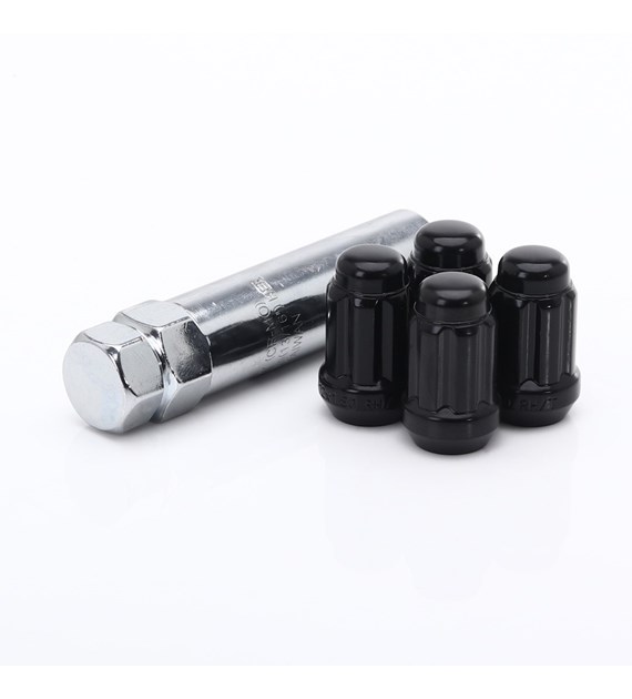 Anti-theft lug nuts JR ATN1 - 12x1,25 Black.