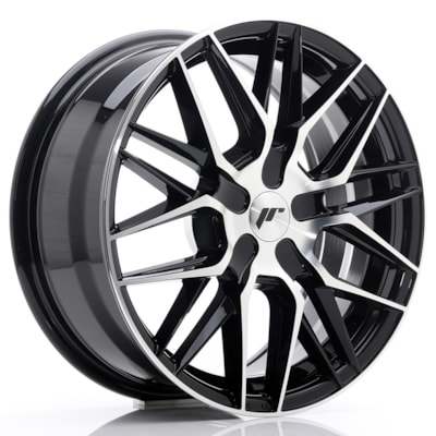 JR Wheels JR28 17x8 ET25-40 BLANK Gloss Black Machined Face