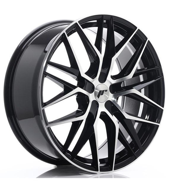 JR Wheels JR28 21x9 ET15-45 5H BLANK Gloss Black Machined Face