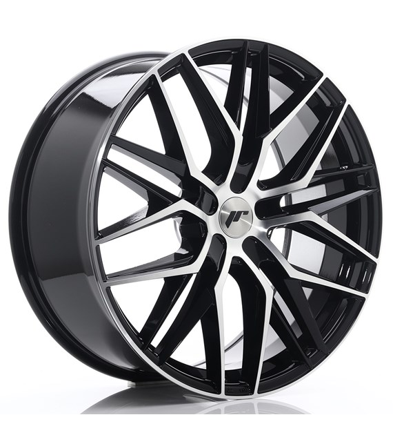 JR Wheels JR28 22x9 ET30-45 5H BLANK Gloss Black Machined Face