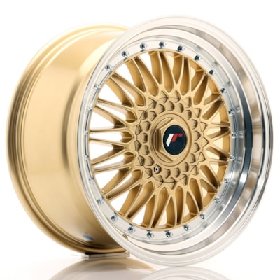 JR Wheels JR9 18x9 ET20-40 BLANK Gold w/ Machined Lip