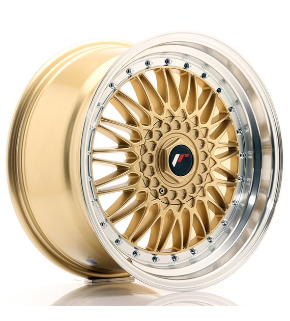 JR Wheels JR9 18x9 ET20-40 BLANK Gold w/Machined Lip