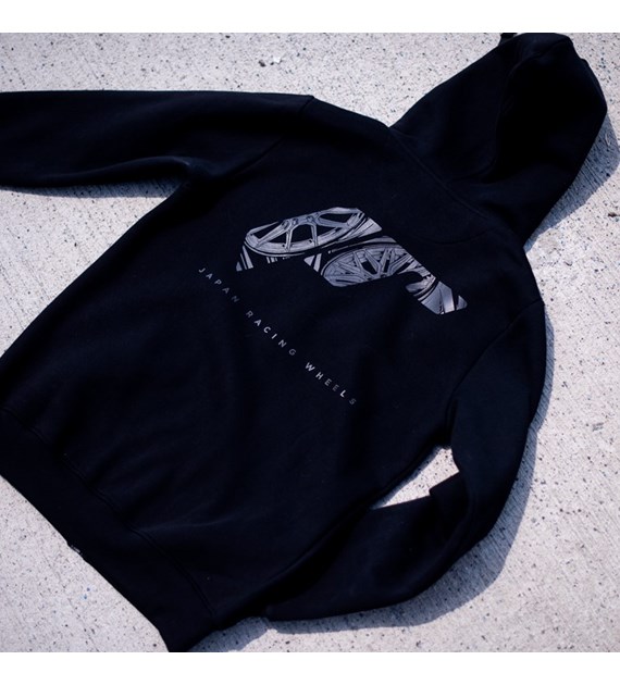 JR Unisex Zip Hoodie Logo Black Size S