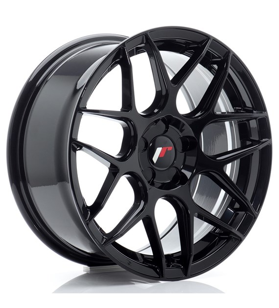 JR Wheels JR18 17x8 ET35 5H Blank Glossy Black