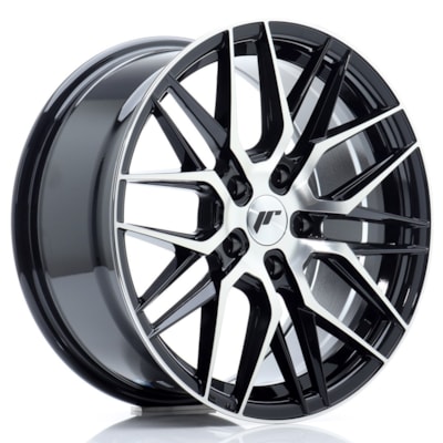 JR Wheels JR28 17x8 ET40 5x112 Gloss Black Machined Face