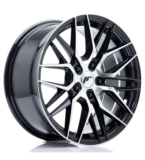 JR Wheels JR28 17x8 ET40 5x112 Gloss Black Machined Face