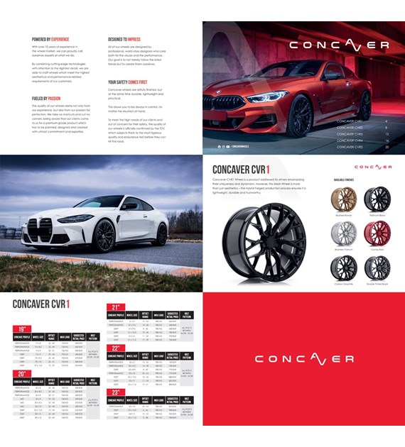 Printed catalogue-pack Concaver Wheels 20pcs