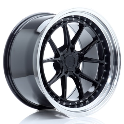 JR Wheels JR39 19x11 ET0-25 5H BLANK Gloss Black w/ Machined Lip