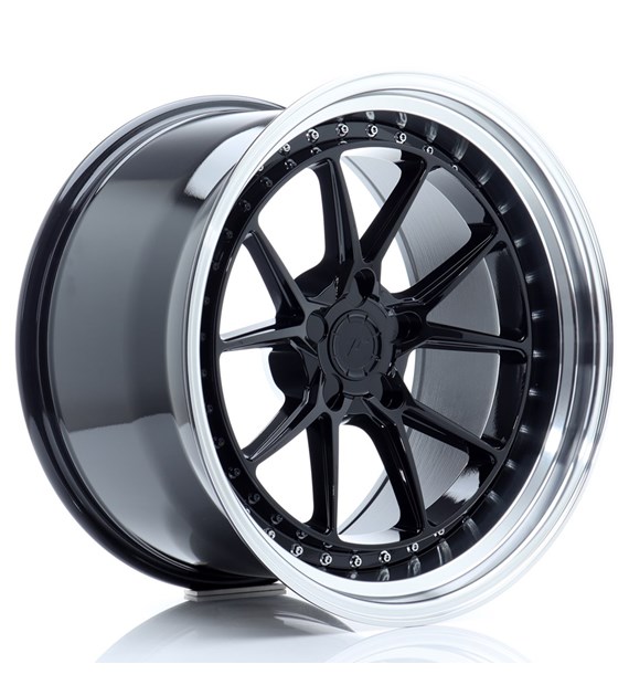 JR Wheels JR39 19x11 ET0-25 5H BLANK Glossy Black w/Machined Lip