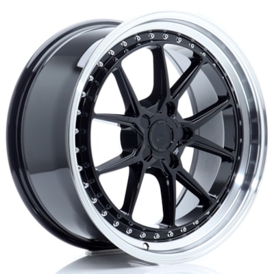 JR Wheels JR39 19x8,5 ET15-35 5H BLANK Gloss Black w/ Machined Lip