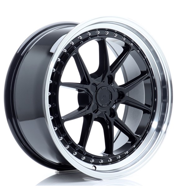 JR Wheels JR39 19x8,5 ET15-35 5H BLANK Glossy Black w/Machined Lip