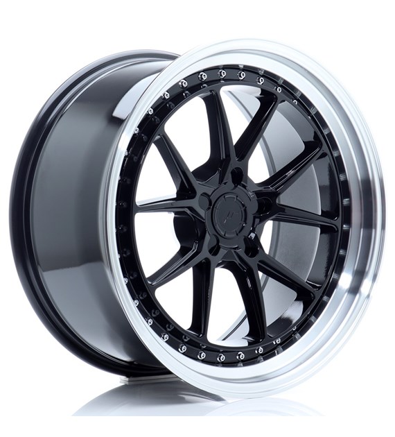 JR Wheels JR39 19x9,5 ET15-35 5H BLANK Glossy Black w/Machined Lip