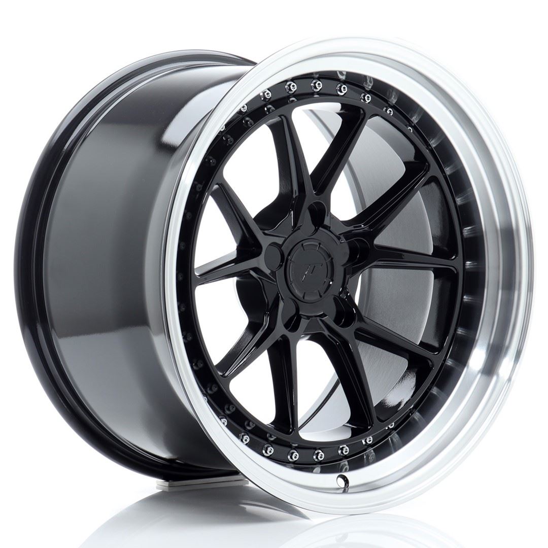 JR Wheels JR39 18x10,5 ET15-22 5H BLANK Glossy Black w/Machined Lip