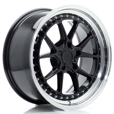 JR Wheels JR39 18x8,5 ET15-35 5H BLANK Gloss Black w/ Machined Lip