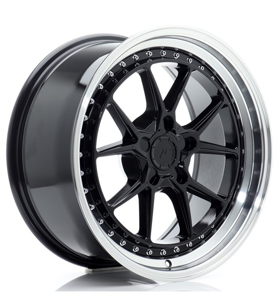 JR Wheels JR39 18x8,5 ET15-35 5H BLANK Glossy Black w/Machined Lip