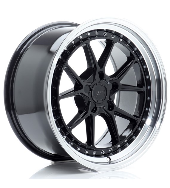 JR Wheels JR39 18x9,5 ET15-35 5H BLANK Glossy Black w/Machined Lip